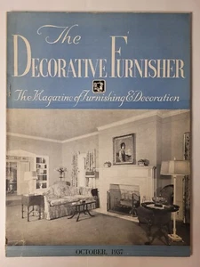 Rare Antiquarian Oct 1937 Early MCM Issue of THE DECORATIVE FURNISHER Magazine - Imagen 1 de 10