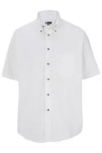 Men's Easy Care Short Sleeve Poplin Shirt - Picture 1 of 12