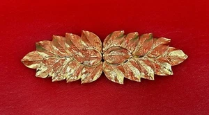 Hebilla de cinturón de hoja Mimi Di n dorada firmada con fecha 1982 - Imagen 1 de 14