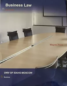 University of Idaho Business Law BLAW 265 Textbook Wayne Price - Foto 1 di 2