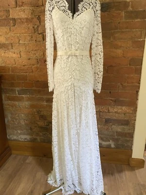 NWT Temperley London Amoret Wedding Dress Lace Long Sleeve UK 10 US 4 - Image 1 of 4