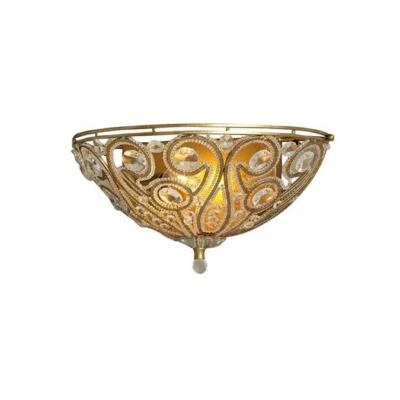 Portfolio Wall Sconce Specialty Glass Accented Antique Gold Finish Shade - Image 1 of 4