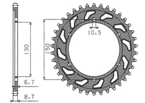 PIGNONE POSTERIORE 860 47 YAMAHA YZF 600R THUNDER CAT (96-03), YZF 1000 THUNDER - Imagen 1 de 1