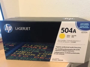 ORIGINAL HP CE252A 504A GELB TONERKARTUSCHE LASER JET CP3525 CM3530 - Bild 1 von 3