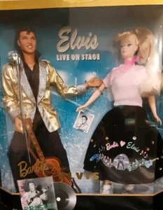 1996 Elvis Live on Stage Barbie Loves Elvis Gift Set / Mattel 17450 / Ovp - Bild 1 von 8