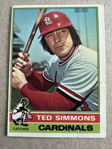 Ted Simmons 1976 Topps (HOF) St. Louis Cardinals #290 Small Creases At Bottom VG