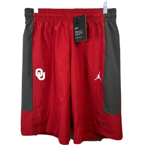Small Oklahoma Sooners Shorts Jordan NCAA Men's Nike Jumpman Drawstring Dri Fit Cover