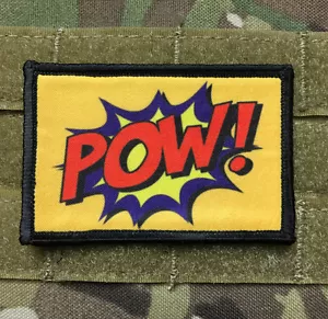 "Cómic "POW"" Parche Moral Táctico EJÉRCITO Gancho Militar EE. UU. - Imagen 1 de 12