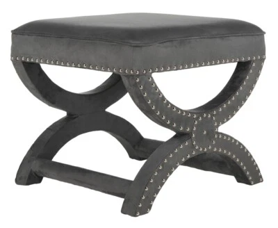 Cabezales de uñas Safavieh Mystic otomana plateados, precio reducido 2172700858 MCR4645E Foto 1 de 4