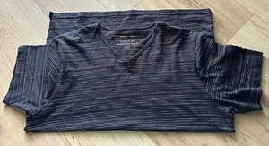 Alexander Julian Colours Men's 2XL V Neck T-Shirts Navy Blue & Stripe EUC - Picture 1 of 8