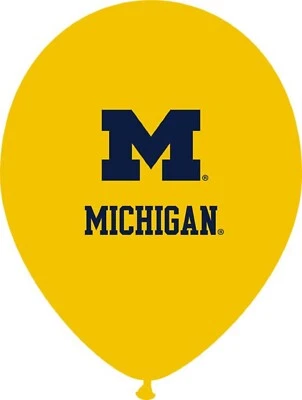 PIONEER Michigan Wolverines NCAA College Sports Party Decoration 11" Latex Balloons
