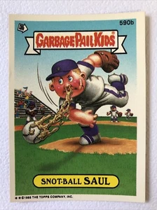 Garbage Pail Kids Topps Original Series 15 Sticker Snot-Ball Saul 590b - Picture 1 of 2