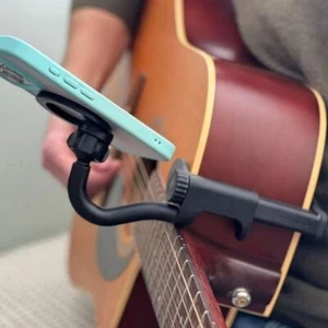 with Clip Magnetic Guitar Phone Holder Guitar Phone Mount Street Performance - Zdjęcie 1 z 11