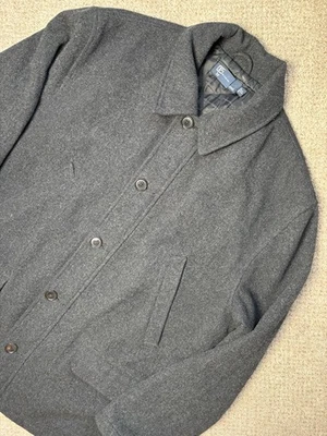Abrigo de Colección Polo Ralph Lauren Mezcla de Lana XL Cremallera Completa y Botón Acolchado Forro Chaqueta Foto 1 de 4