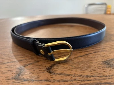 Christian Dior 8682 Women’s Leather Belt Size 36 Analine Cowhide Full Grain EUC - Image 1 of 4