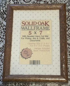 Vintage massiver Eichenholz mattiert Wand Bilderrahmen 5x7" Silverwood Produkte - Bild 1 von 5