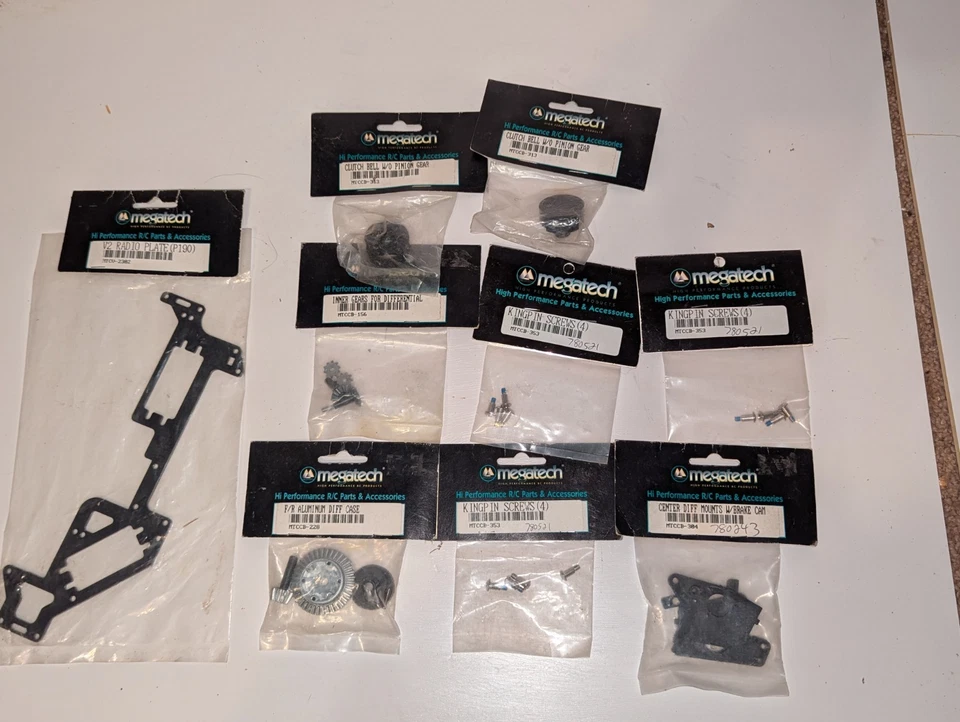 NOS Megatech Vintage RC Car Parts Lot - Gears, Screws , Etc New - Image 1 of 4