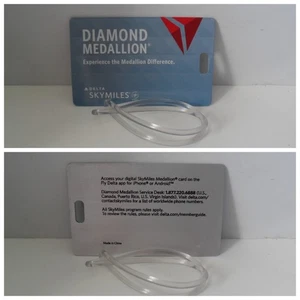 Delta Airlines SKYMILES Diamond Medallion etichetta bagaglio in metallo con cinghia livello superiore - Foto 1 di 3