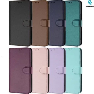Solid Color Leather Wallet Case Phone Case Cover for Huawei Nova 14 13 12 11 5T - Picture 1 of 20