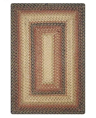 Alfombra trenzada de yute multicolor Homespice Russet 27x45 pulgadas yute sin desprendimiento nueva Foto 1 de 4