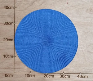 blue large DIY straw fascinator craft base disc wedding hat supply - Picture 1 of 2