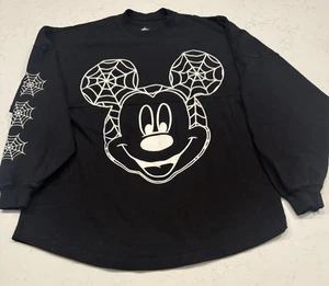 Disney Spirit Jersey Halloween Mickey Mouse BOO Glow In The Dark Size Small EUC - Picture 1 of 5