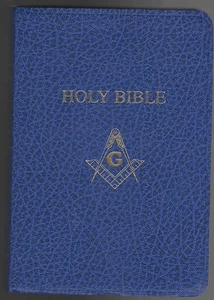HEILIGE BIBEL KJV, MAURERMEISTERAUSGABE mit STUDIENHILFEN, BLAUES KUNSTLEDER 1991 - Bild 1 von 7
