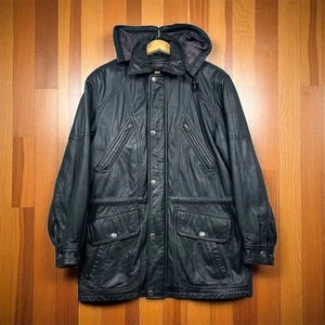 Wilsons Leder Herren Motorrad Jacke schwarz Größe S mittellang Freizeit - Bild 1 von 17