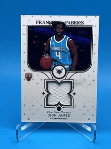 Sion James 2025-26 Topps RC Franchise Fabrics Rookie Game Jersey SP Mint - Picture 1 of 2