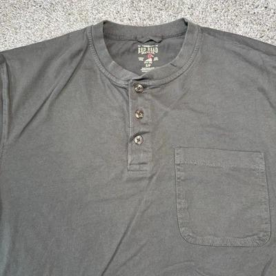 Red Head Bass Pro Shop Men's Henley Shirt Short Sleeves Size Small Gray - Image 1 of 4