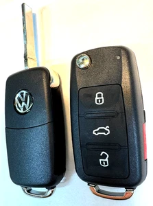 New for Volkswagen OEM Keyless Remote Car Flip Key Fob 4B Circle Logo NBG010180T - Picture 1 of 8