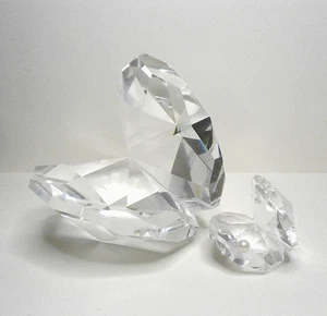 PAIR, Hadrian Crystal Oyster Clam Shell Ornament - Glass, Xmas Christmas Gift g2 - Picture 1 of 12