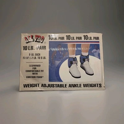 ALL PRO 10 Libras Par 5 Lb ea Ajustable Tobillo Peso Fitness Ejercicio Caja Abierta Foto 1 de 3