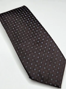 Wembley Necktie Brown with Blue Dots For Brown Green or Black Suit Short 54 x 3 - Bild 1 von 3