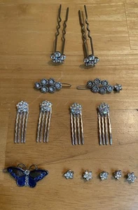 ACCESSORI CAPELLI VINTAGE LOTTO MISTO 14 PEZZI - Foto 1 di 12
