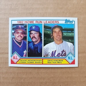 Reggie Jackson, Gorman Thomas, Dave Kingman 1983 Topps League Leaders #702  - Picture 1 of 2