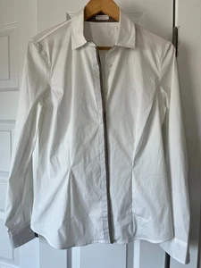 Camicia bianca Brunello Cucinelli Monili pista abbottonata relaxed taglia XXL NUOVA SENZA ETICHETTE - Foto 1 di 9