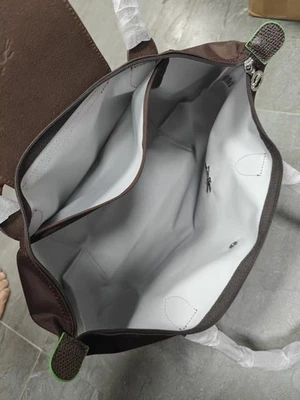 VIP - Large Tote Bag in Mocha Color Long Handle Genuine Leather