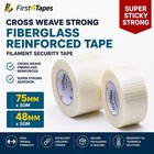 Cross Weave Strong Fiberglass Reinforced Filament Security Tape 75MM/48MM x 50M