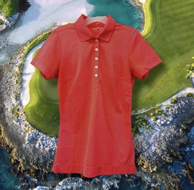 Nike Golf Dri Fit Golf Polo Para Hombres S Coral Secado Rápido Cuello Tenis Informal Foto 1 de 4