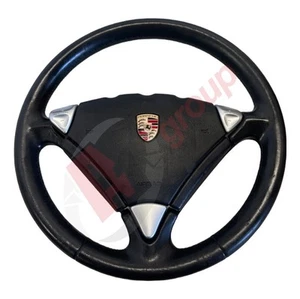PORSCHE CAYENNE 955 S LEATHER STEERING WHEEL & A*BAG 2002-2007 7L5419091P - Picture 1 of 17