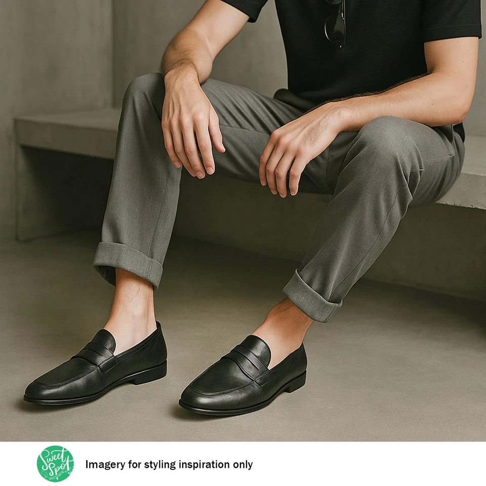 Fratelli Rossetti Yacht Portofino Penny Loafers Black Leather Mens EU 45 US 12 - Image 1 of 4