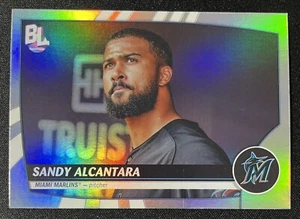 2023 Topps Big League #219 Sandy Alcantara Miami Marlins Rainbow Foil - Imagen 1 de 2