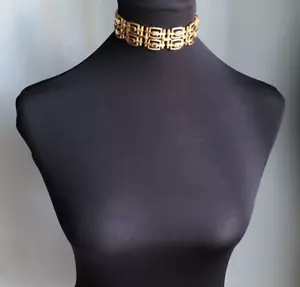 Vintage Trifari Alfred Philippe Magnificent Goldtone Runway Choker Necklace RARE - Picture 1 of 12