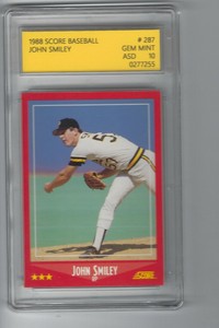 JOHN SMILEY 1988 SCORE BASEBALL #287 ASD 10 GEM MINT
