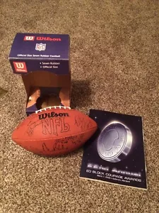 Rare,1999 Autographed Football For Charity Drew Bledsoe Mike Utley & More - Picture 1 of 12