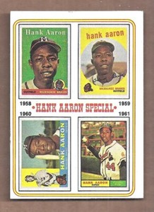 1974 Topps HOF #3 HANK AARON SPECIAL 1958-1961 EX-NMT CONDITION