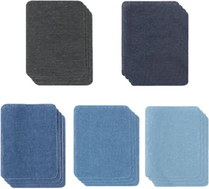 Pack of 20pcs Iron On Denim Patches for Jeans Clothing Repair Elbow Pants Kne... - Picture 1 of 12