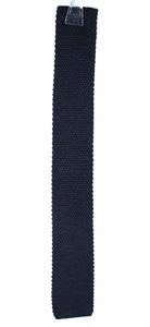 TOM FORD Dark Slate Gray Silk Cashmere Textured Knit Squared Men's Neck Tie - Picture 1 of 4