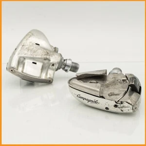 CAMPAGNOLO RECORD SGR 1 CLIPLESS PEDALS VINTAGE SPD ROAD BIKE OLD BICYCLE SILVER - Picture 1 of 10